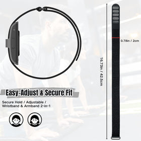 CKONXE bicep band durable nylon construction resists fraying.