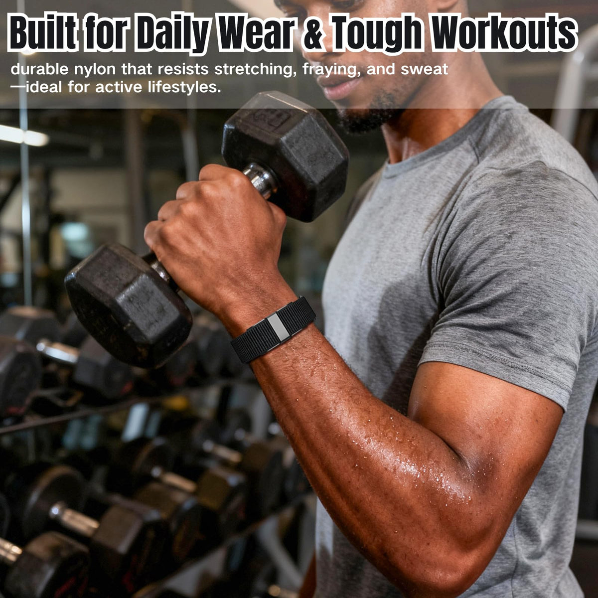 CKONXE bicep band minimal sporty design suits any outfit.