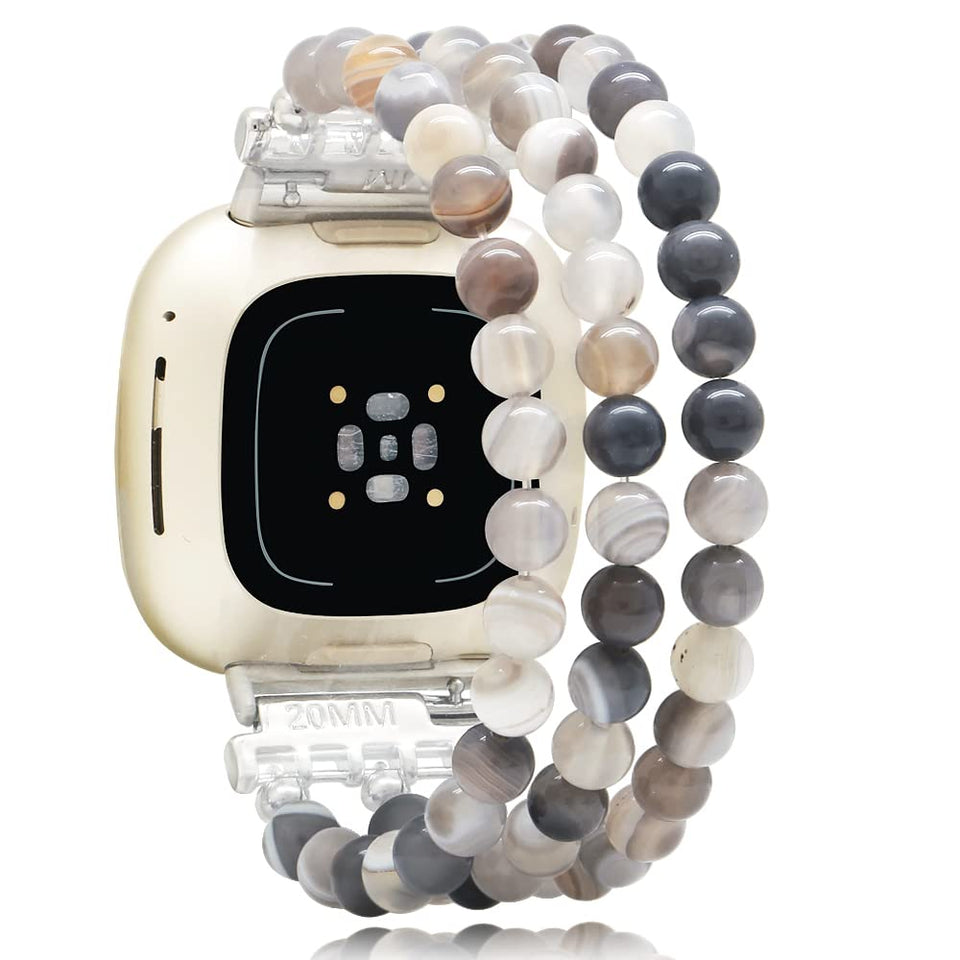 C&L Accessories front view of agate Botswana bracelet band showing elegant design and compatibility