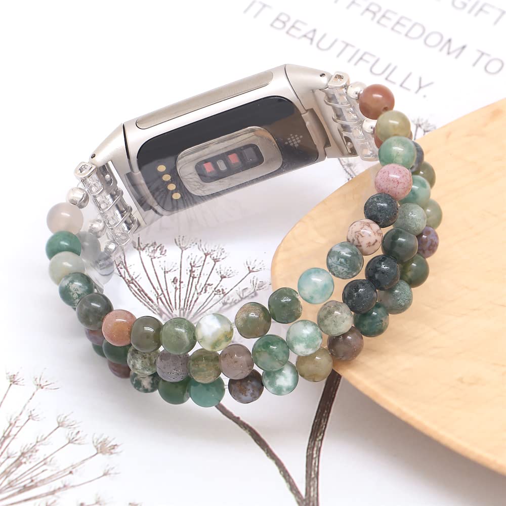C&L Accessories Indian Agate beaded bracelet is lightweight for all-day wear.