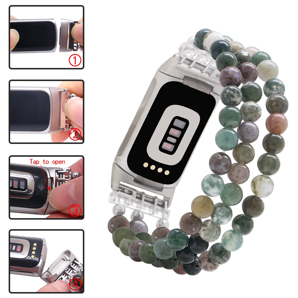 C&L Accessories Indian Agate beaded bracelet adds color and style to daily life.