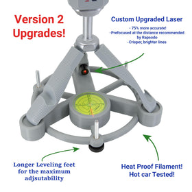 Claire's Prints long leveling feet enhance stability for flexible MLM2PRO positioning.