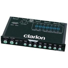 Clarion EQS755V front 3.5mm AUX input enables quick device connections.