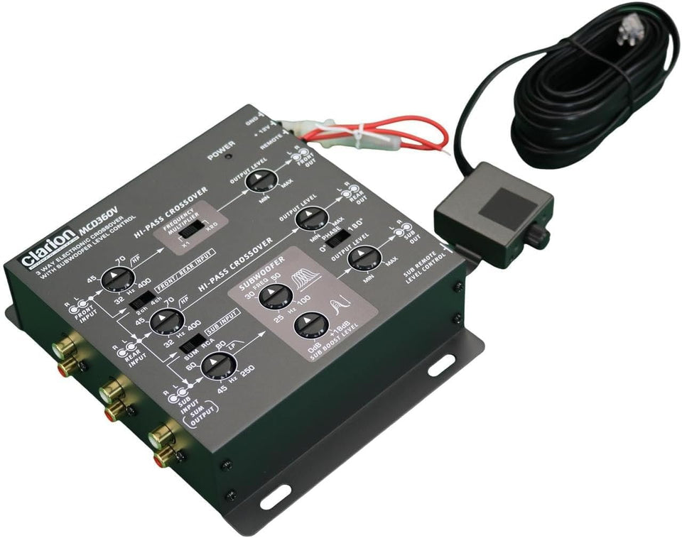 Clarion MCD360 front panel lever control for on-dash tuning while driving