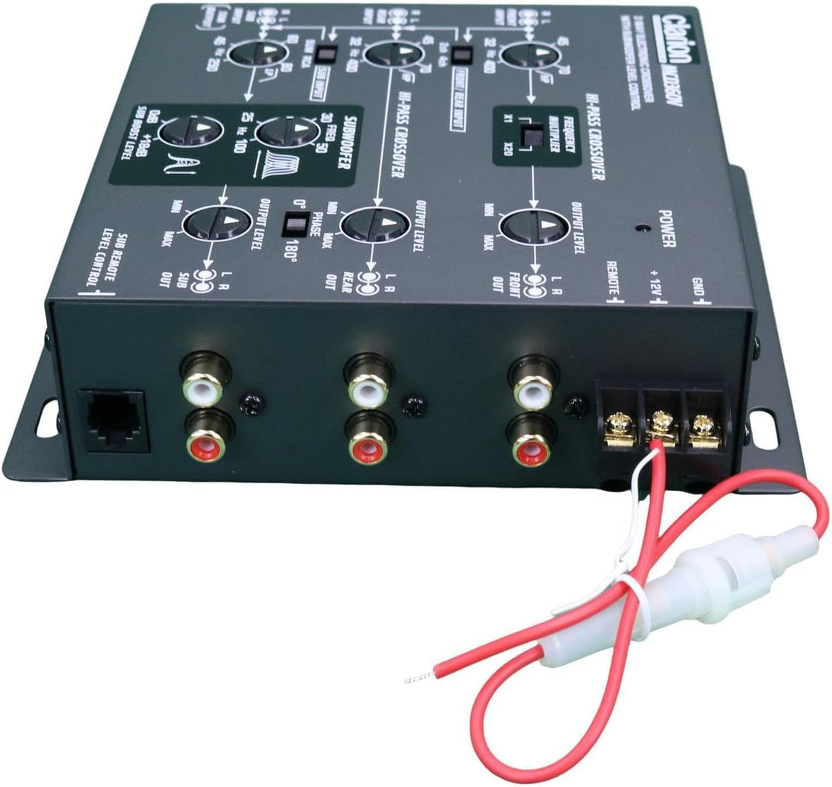 Clarion MCD360 high-pass crossover for precise tone shaping