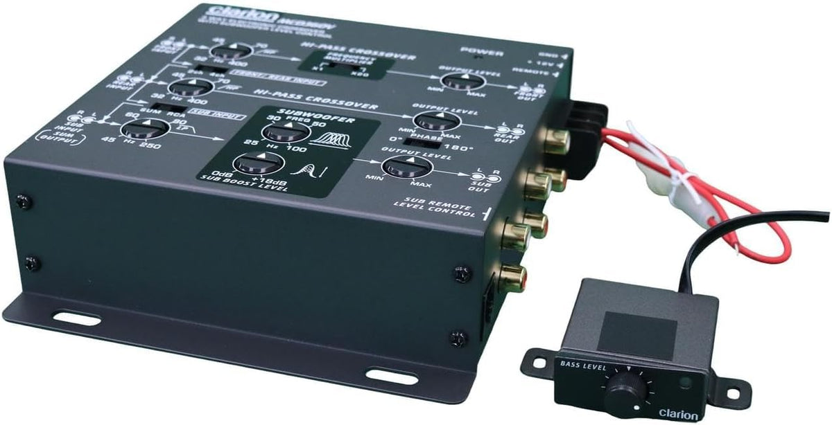 Clarion MCD360 outputs routing front rear and subwoofers clearly laid out
