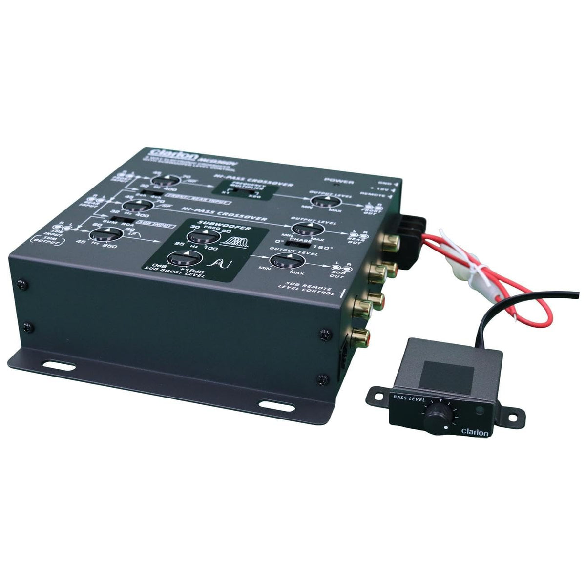 Clarion MCD360V high and low pass controls tailor frequencies