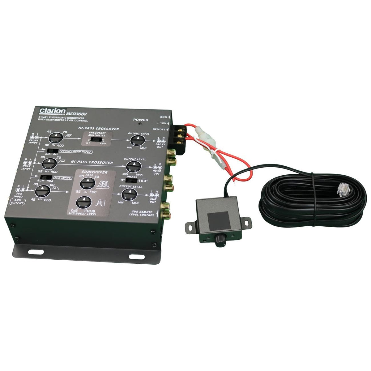 Clarion MCD360V subwoofer EQ bass boost adds depth