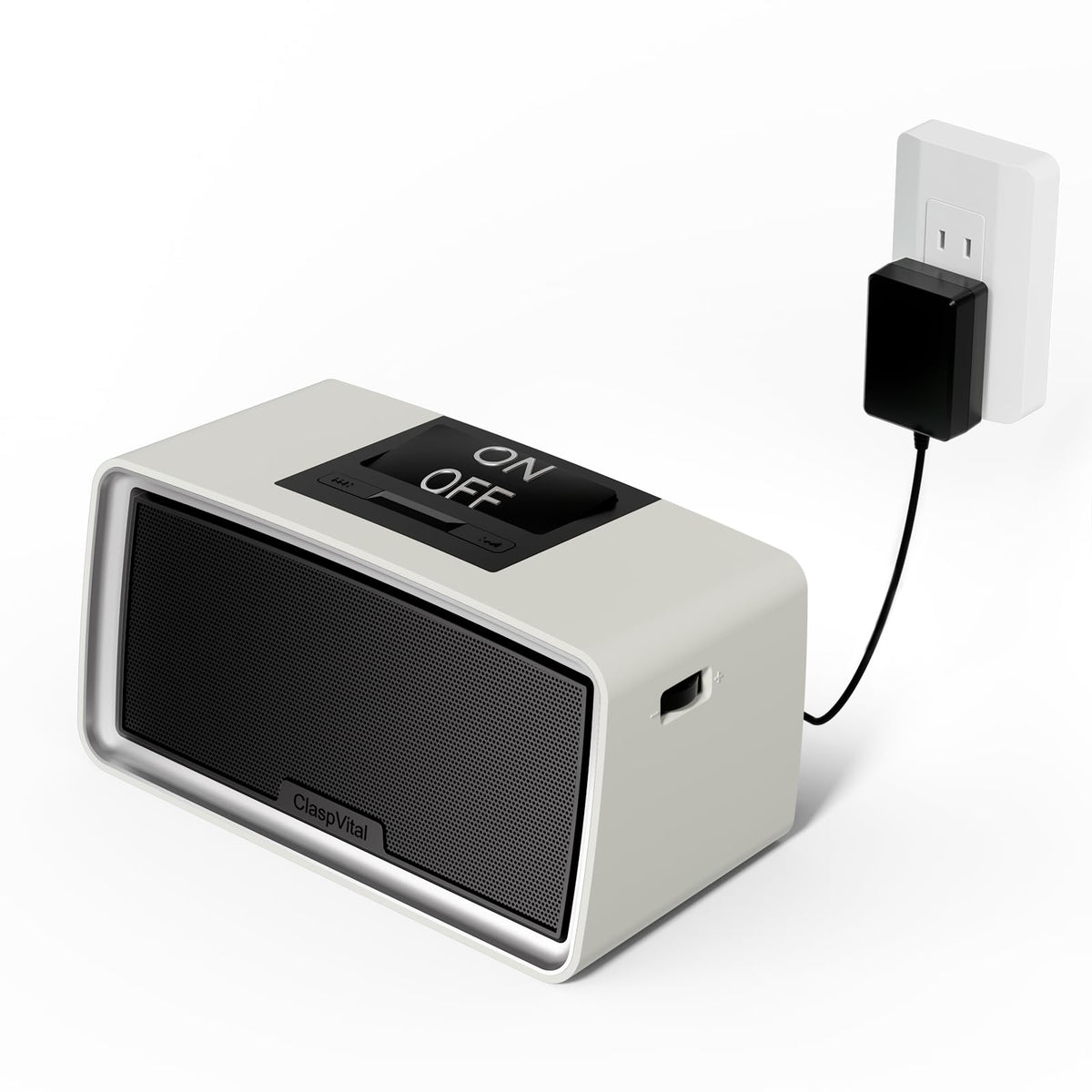 ClaspVital One-Touch music player front view with simple interface for seniors