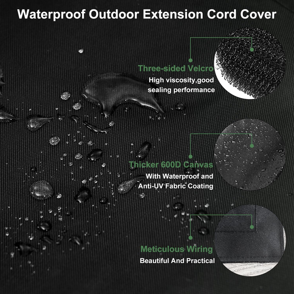 ClawsCover velcro-closure weatherproof outlet cover enables quick, secure sealing.