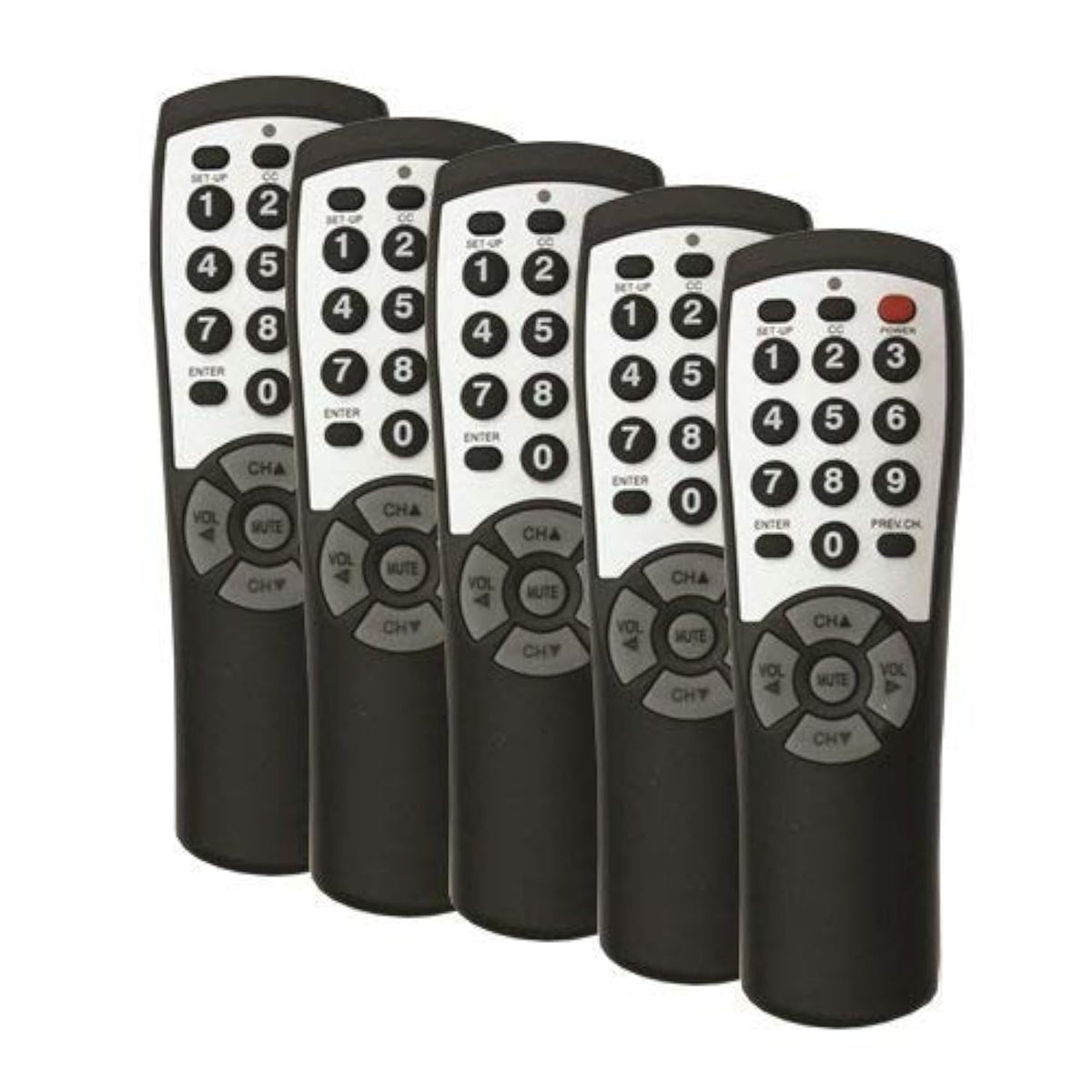 CLEAN REMOTE Brightstar BR100B front view showing clear buttons for easy operation