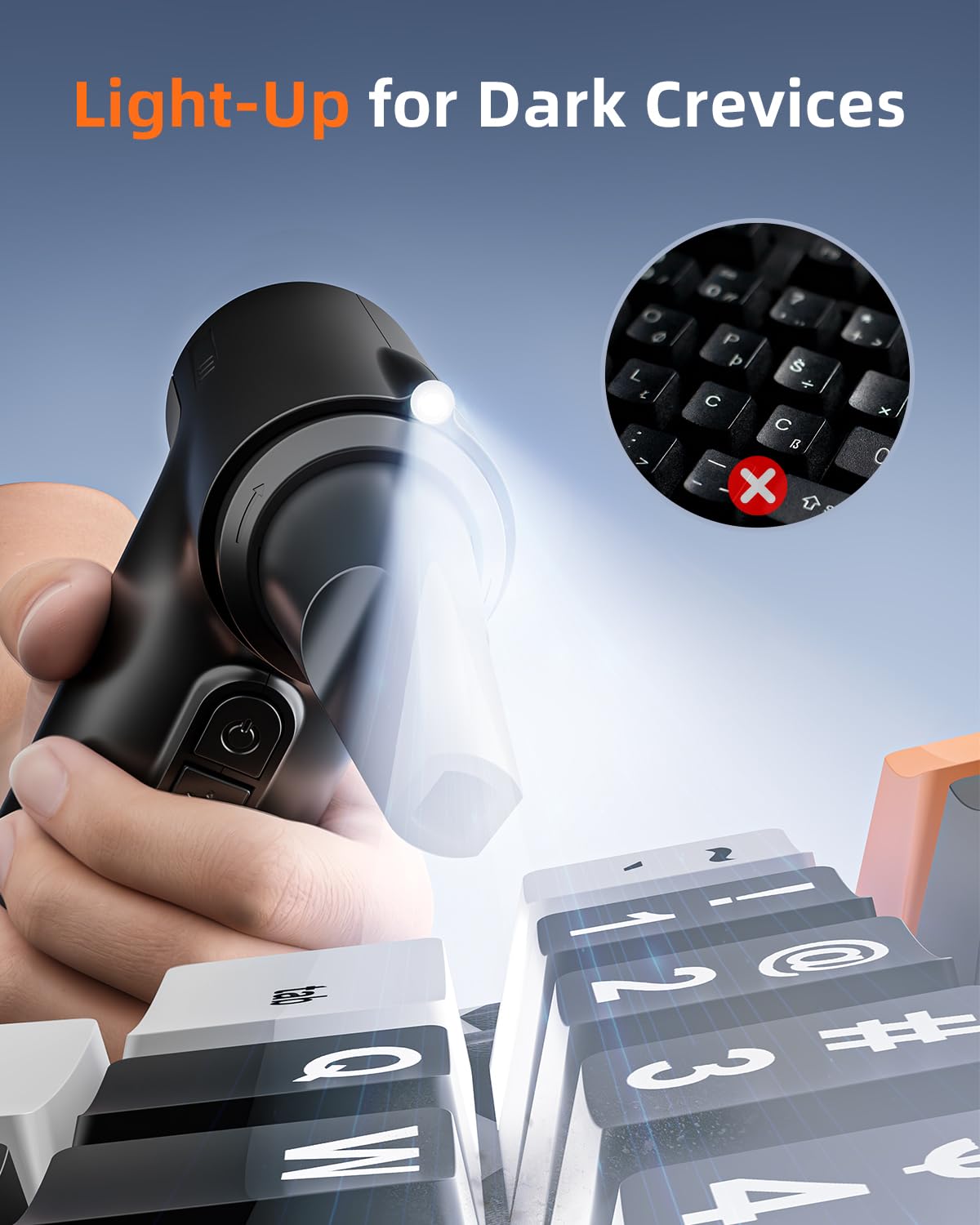 CLEANGOR three-speed settings offer flexible cleaning from gentle to strong.