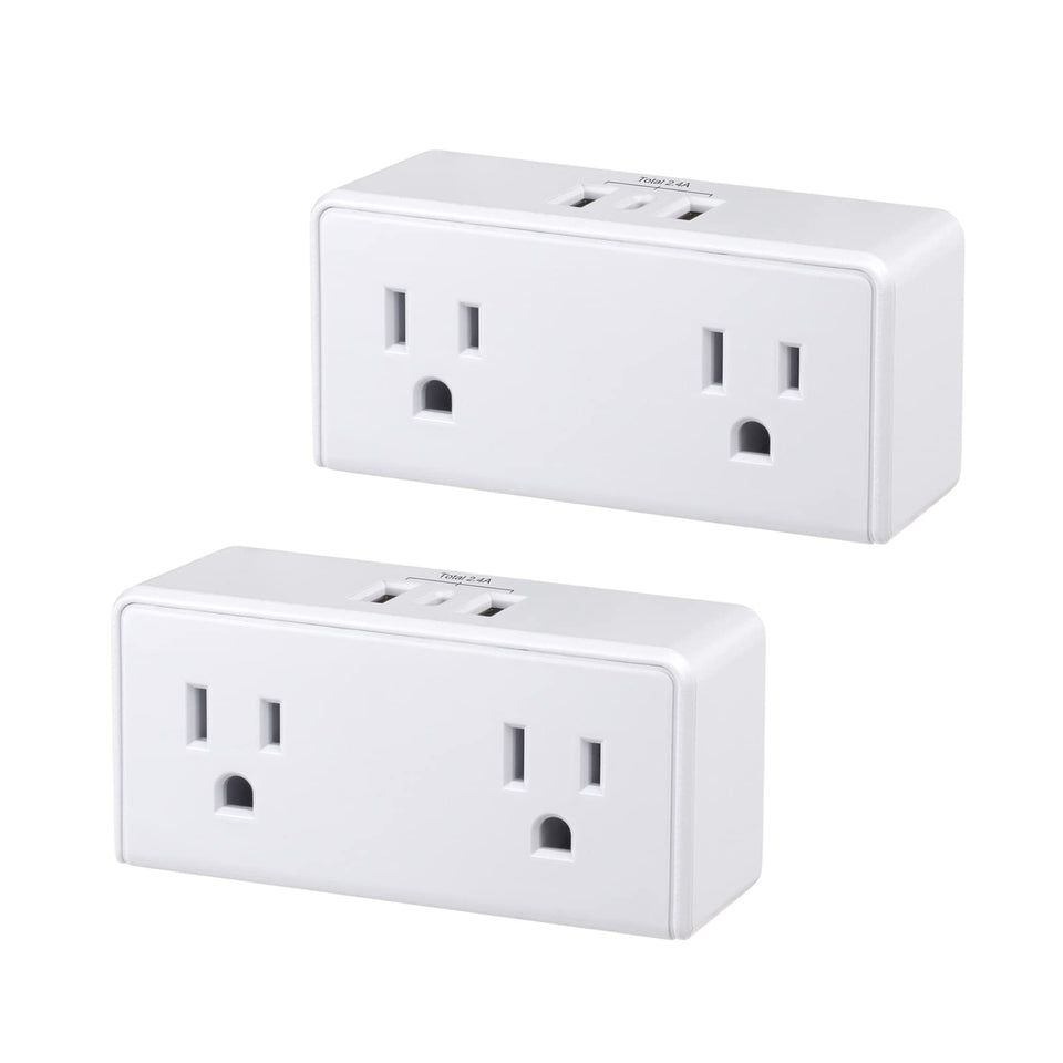 Clear Power front view showing outlets and USB ports, convenient charging