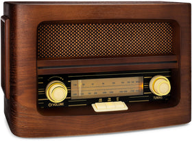 ClearClick Classic vintage radio front view with Bluetooth for wireless audio convenience.