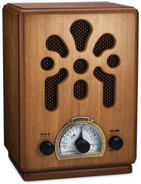 ClearClick Classic Vintage Radio front view with retro silhouette and Bluetooth streaming
