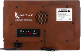 ClearClick Classic vintage radio in use showing Bluetooth streaming from a phone.