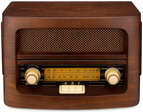ClearClick Classic vintage radio top controls demonstrating simple, tactile knobs.
