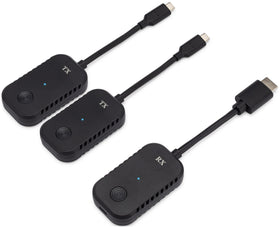 ClearClick Present+Share USB-C transmitter pair enabling wireless presentations.