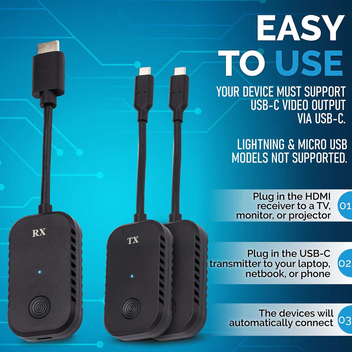 ClearClick wireless system demonstrating in-room presentation setup.