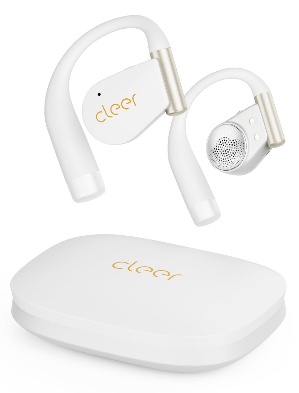 Cleer ARC 4 Plus open-ear earbuds in unboxing setup for quick setup