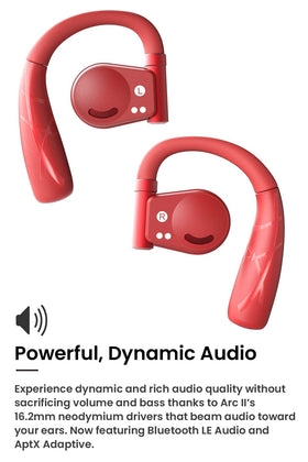 Cleer ARC II Sport open-ear headphones with preset EQs for customized sound.