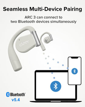 Cleer ARC 3 with Bluetooth 5.4 and multi-point pairing for seamless connections.