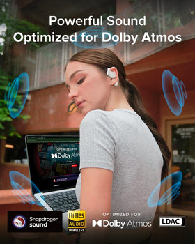 Cleer ARC 3 highlight Dolby Atmos sound quality for immersive listening.