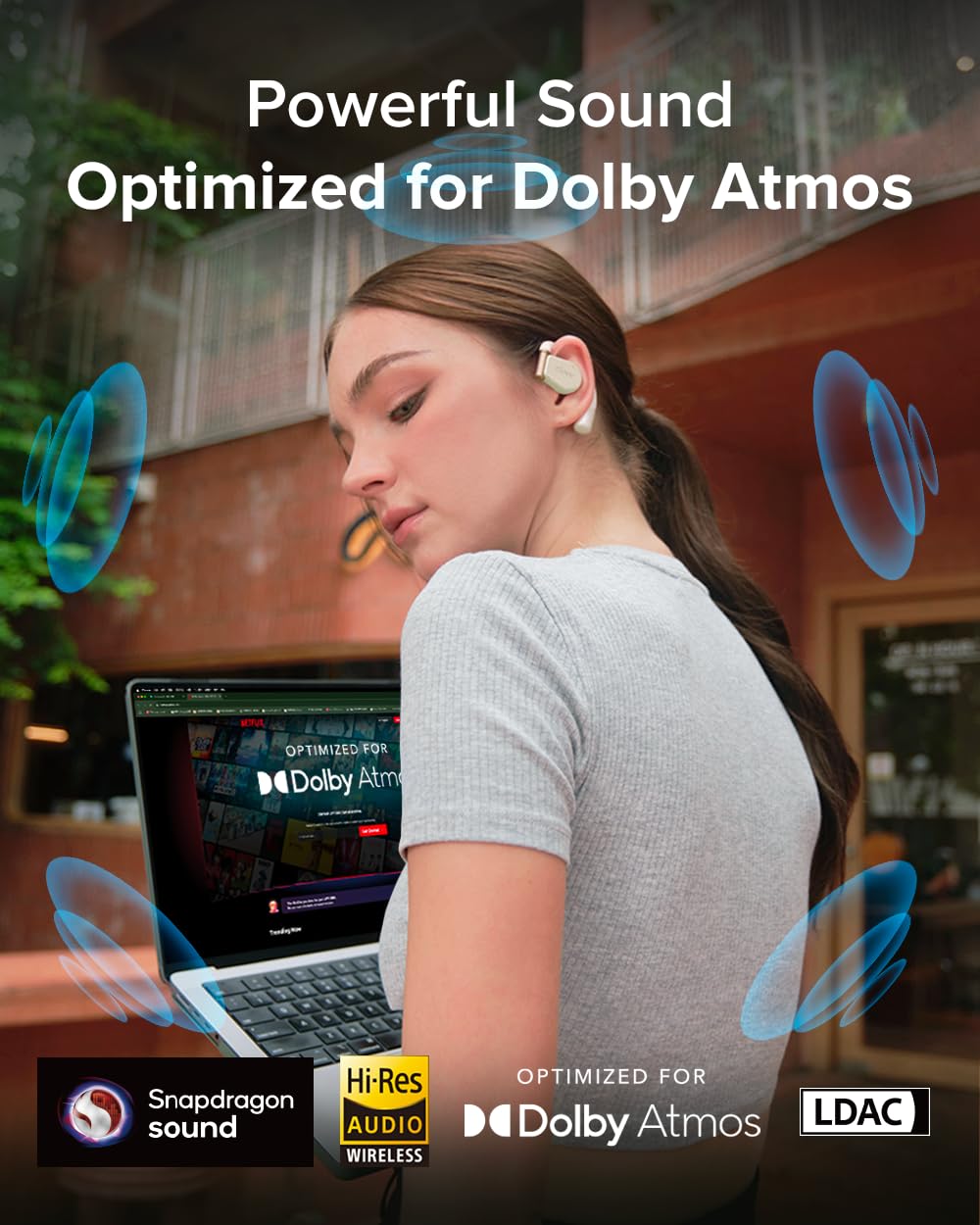 Cleer ARC 3 delivers Dolby Audio for immersive sound.