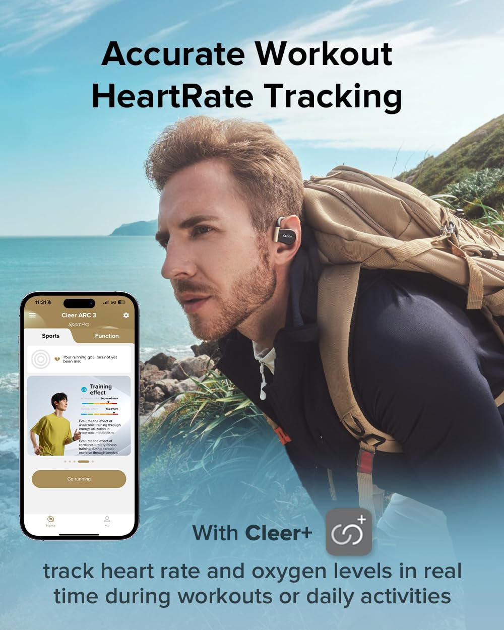 Cleer ARC 3 Sports Pro Dolby Audio delivers immersive sound quality.