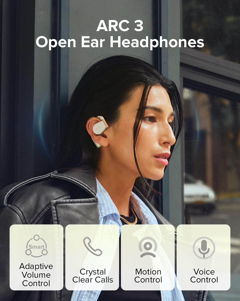 Cleer ARC 3 lightweight open-ear design supports workouts and calls.