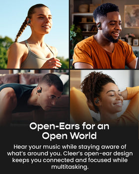 Cleer ARC 5 up to 60 hours total playtime for multi-day listening.