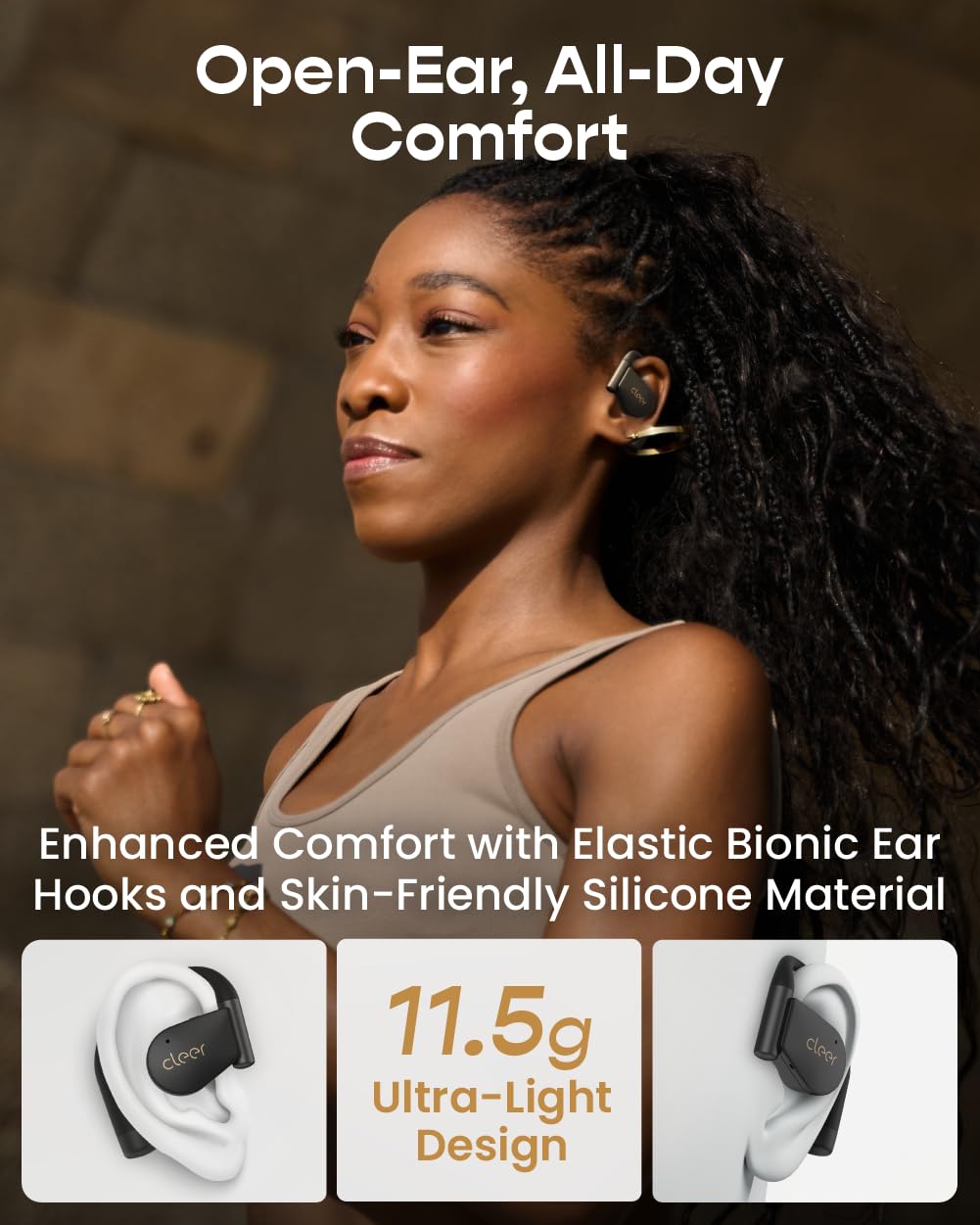 Cleer ARC 5 fast charging provides hours of playback from a short top-up.
