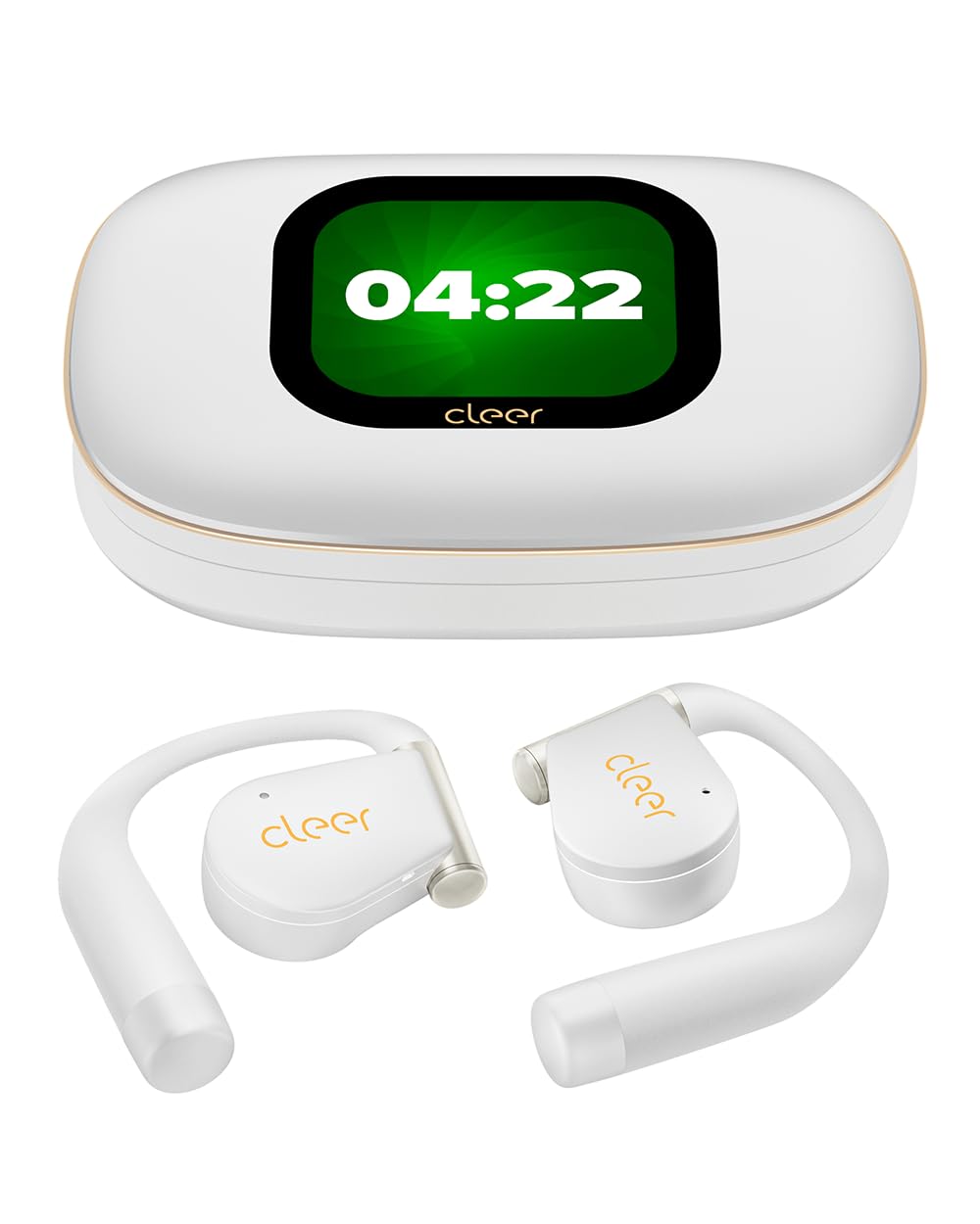 Cleer ARC5 open-ear buds with secure fit ideal for running and commuting.