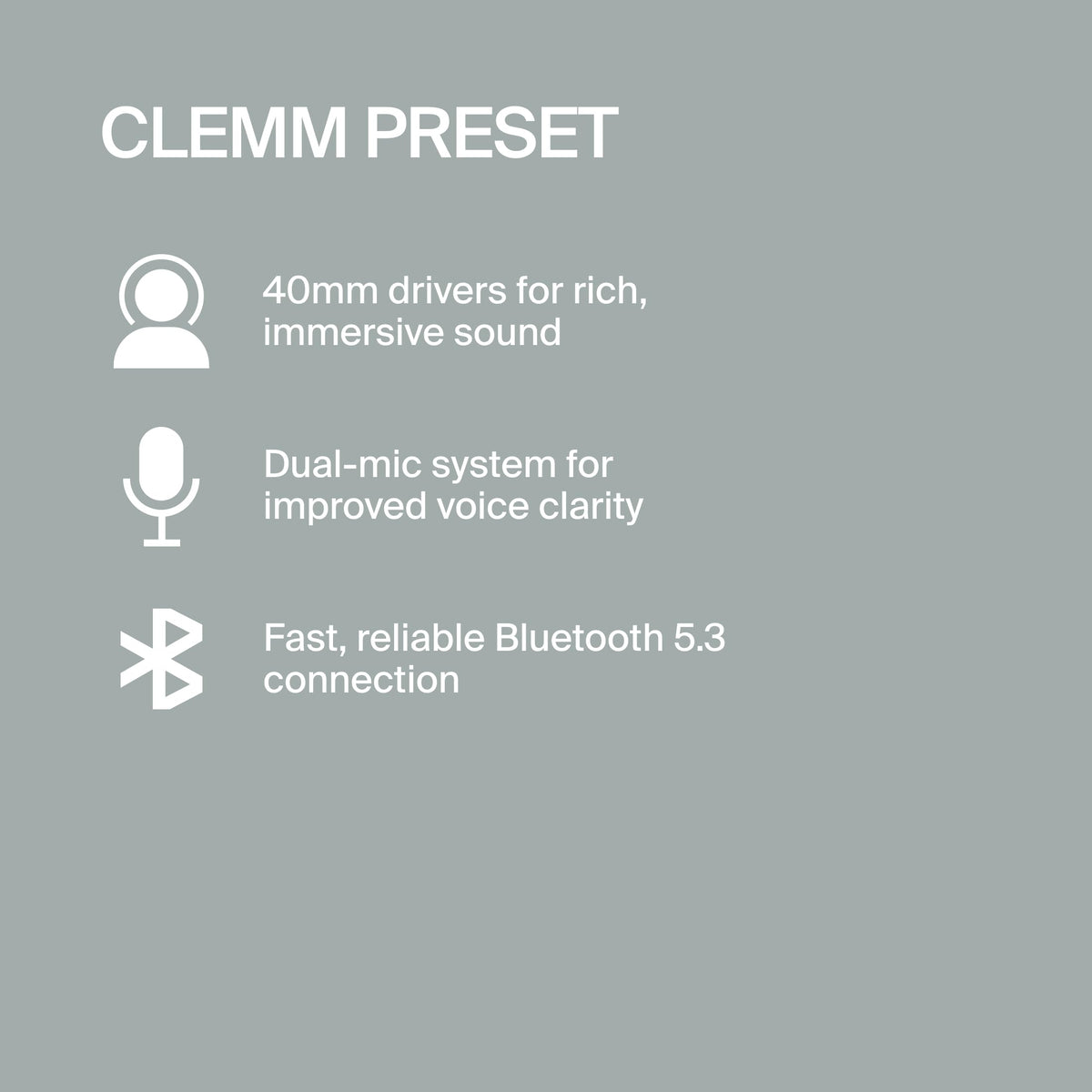 Clemm aux port and included cable showing wired listening option