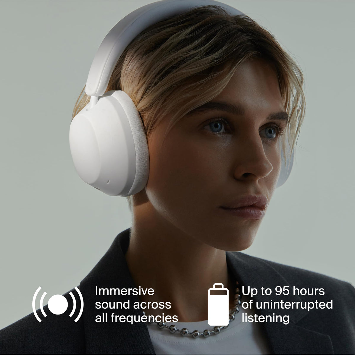Clemm close-up of earcup highlighting durable finish and comfort
