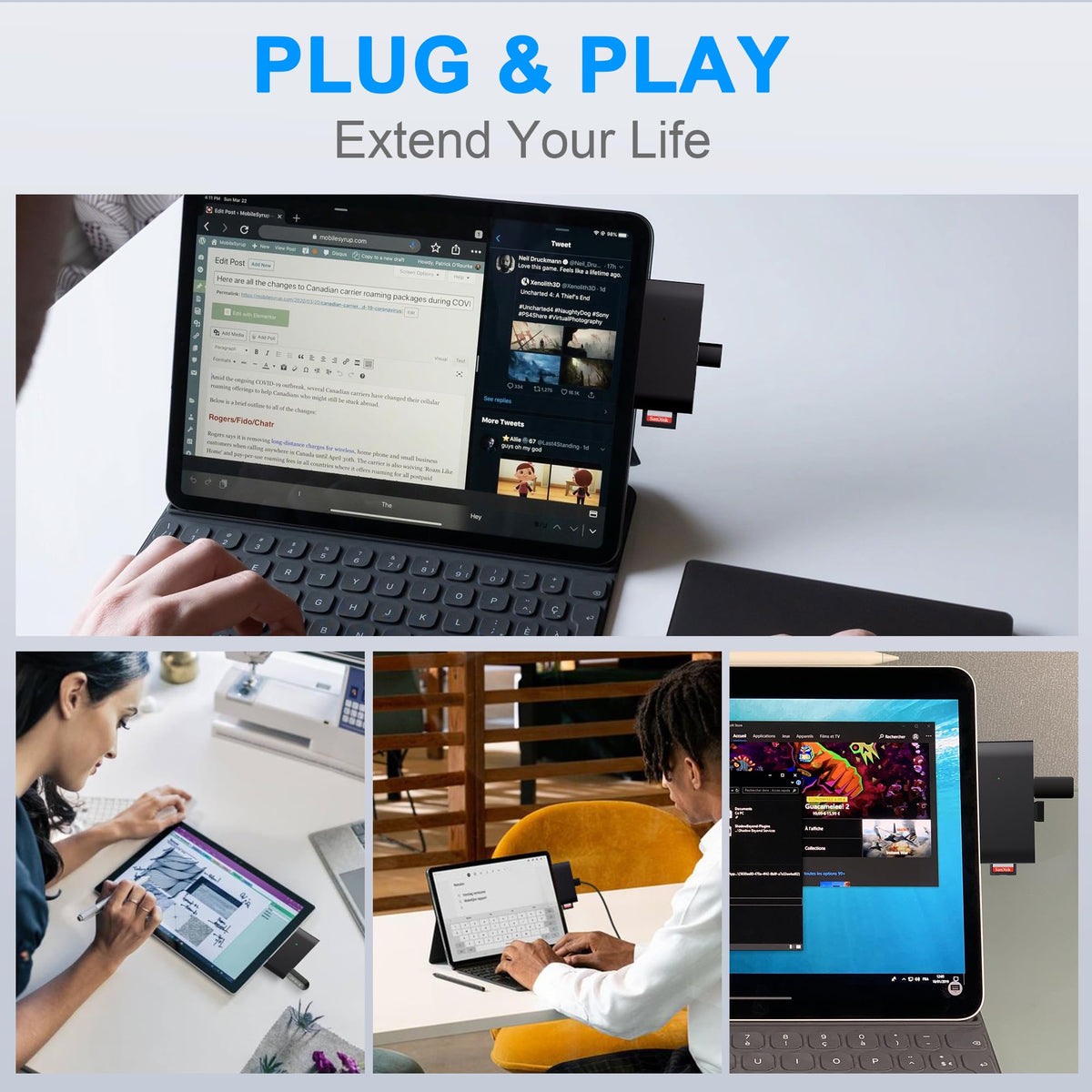 Clickfish Surface Pro dock note not compatible with protective cases