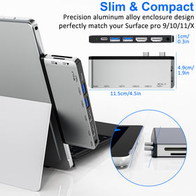 Clickfish Surface Pro docking compatibility covers Surface Pro 11th Gen through X models