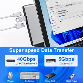 Clickfish Surface Pro docking USB 3.0 and SD/TF readers for peripherals