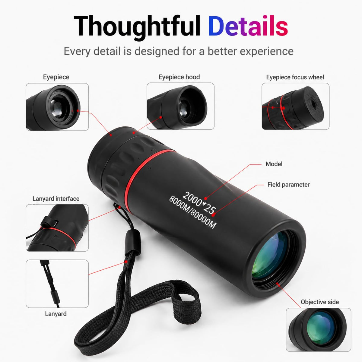 CLNXMT mini monocular fits in a pocket for on-the-go viewing.
