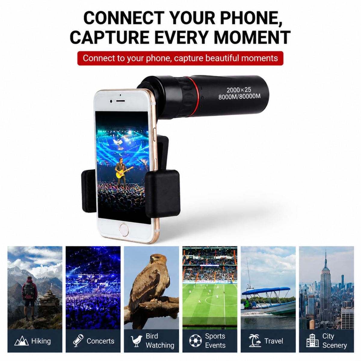 CLNXMT mini monocular enables stargazing with clear optics at night.