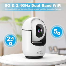 Cloarks 2K camera two-way audio with one-click call for easy family check-ins.