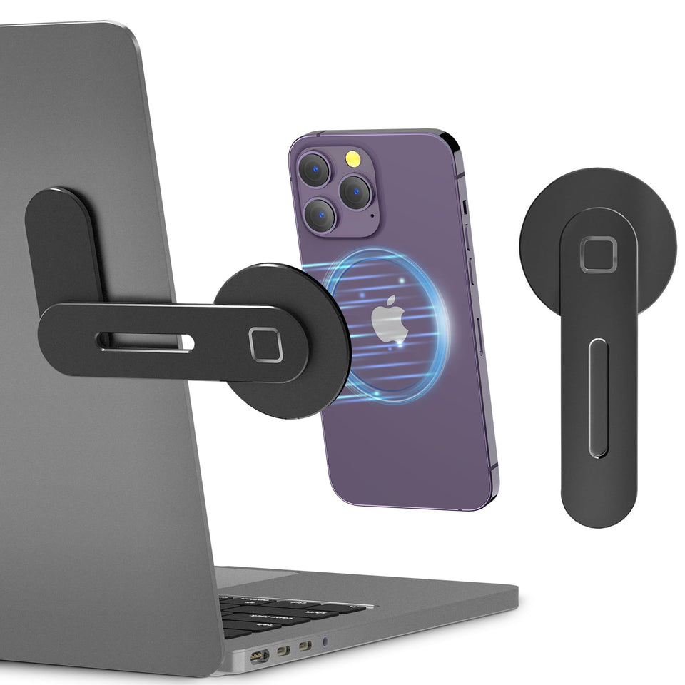 CloudValley adjustable laptop stand with secure magnetic mount for hands-free calls