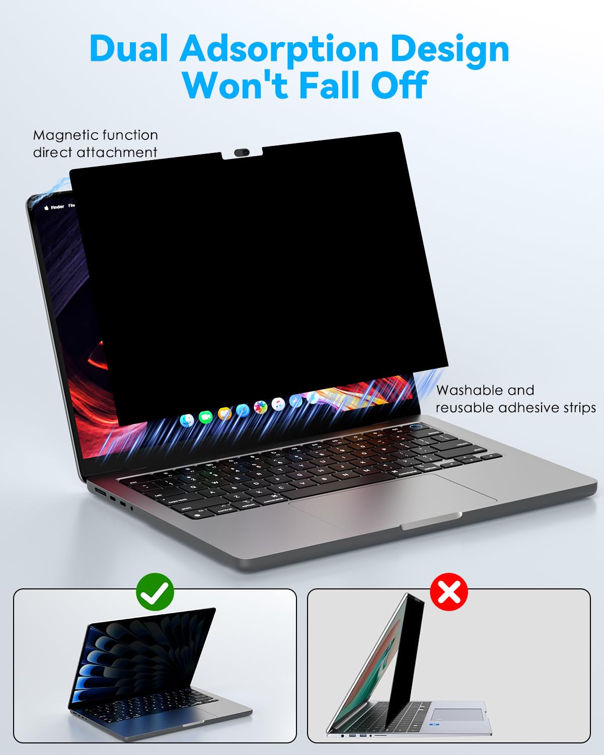 CloudValley camera cover engaged on MacBook Air for video call privacy