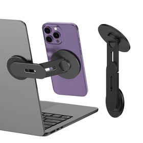 CloudValley magnetic laptop phone holder front view showing secure attachment
