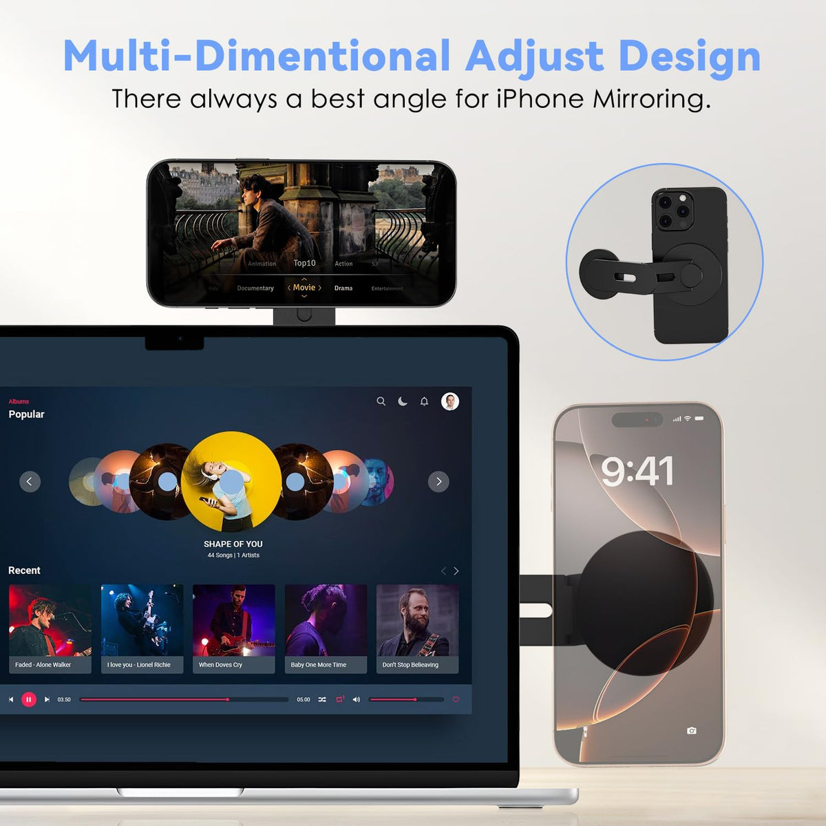 CloudValley on-monitor mount for hands-free viewing