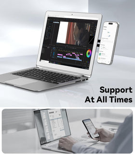 CloudValley magnetic phone holder attached to monitor for quick messages