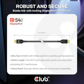 Club 3D cable in a desktop setup showing tidy connection and reduced clutter