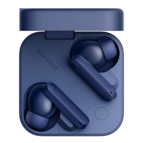 CMF Buds 2 Plus blue earbuds shown with box, highlighting wireless freedom.