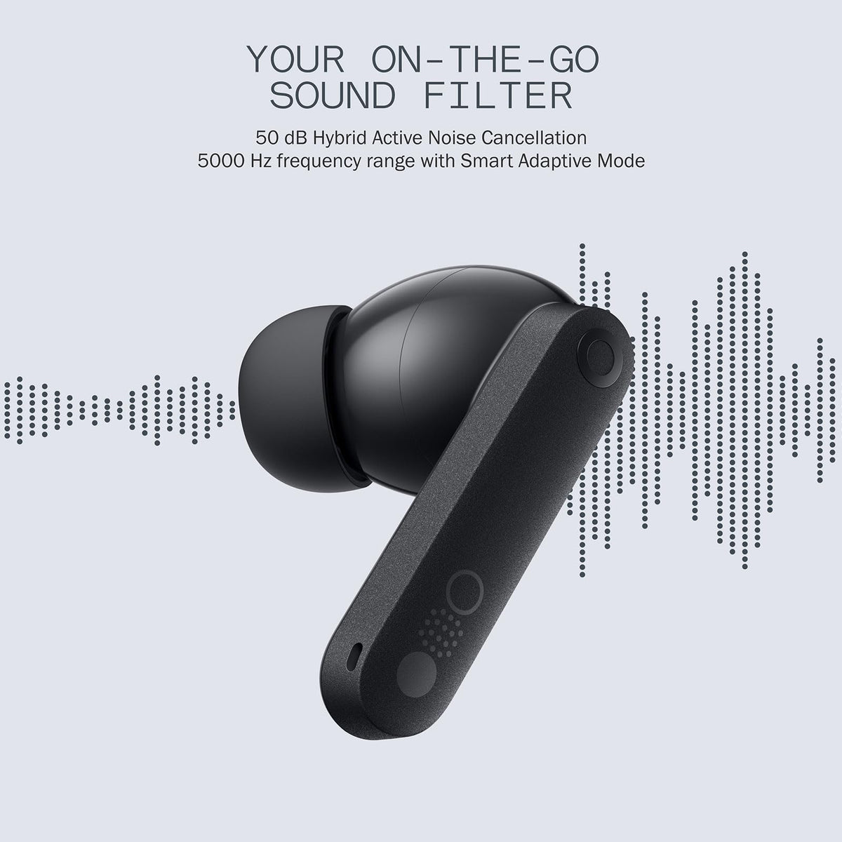 CMF BY NOTHING earbuds in commute setting providing noise isolation benefit