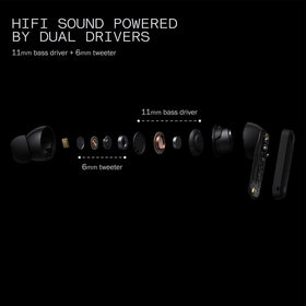 CMF BY NOTHING earbuds beside credit card showing real-world scale